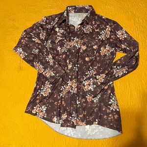 VINTAGE H Bar C Ranchwear Floral Button Up